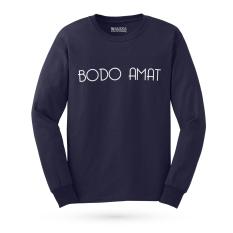 Walexa Kaos Distro BODO AMAT Promo Baju Kaos Murah Panjang - Navy